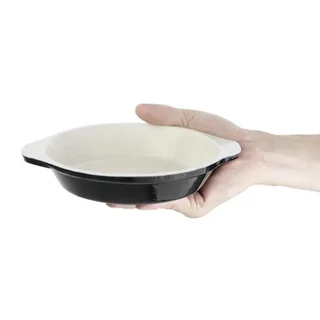 Plato Gratinado Redondo Negro 400 ml