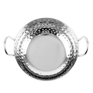 Kadai Hammered Stainless Steel Serving Plate 170 mm