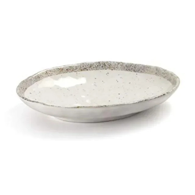 Earth Oval Plate Melamine 197x140 mm