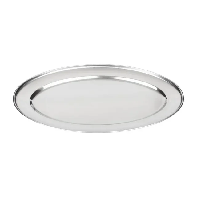 Plat de Présentation Ovale en Acier Inoxydable - 60,5 cm