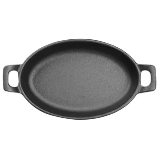 Oval Cast Iron Serving Platter - 180 x 120 mm