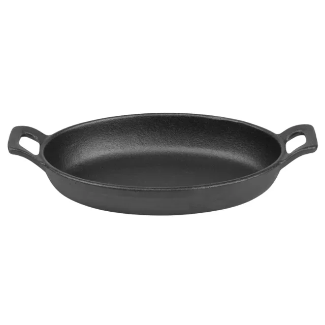 Oval Cast Iron Serving Platter - 180 x 120 mm