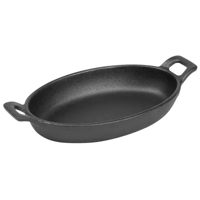 Oval Cast Iron Serving Platter - 180 x 120 mm