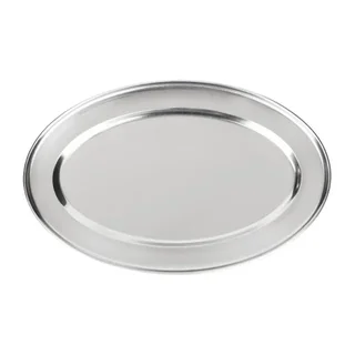 Oval Stainless Steel Serving Platter 25 cm