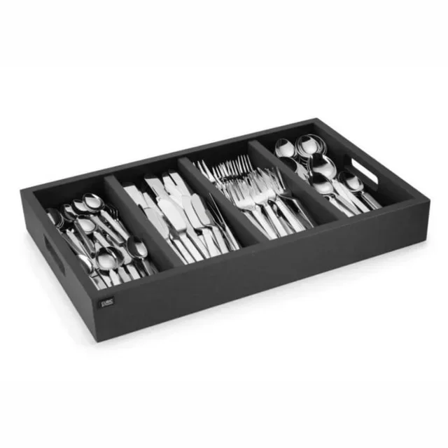 Black Cutlery Tray 4 Compartments