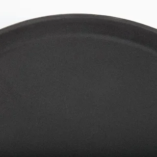 Tabuleiro de Serviço Redondo em Fibra de Vidro Preto Ø40,6 cm - Superfície Antiderrapante