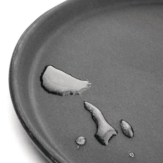 Tabuleiro de Serviço Redondo em Fibra de Vidro Preto Ø40,6 cm - Superfície Antiderrapante