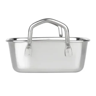 Quadratisches Serviertablett Edelstahl 115 x 115 mm