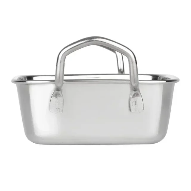 Quadratisches Serviertablett Edelstahl 115 x 115 mm