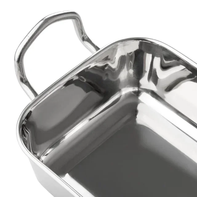 Quadratisches Serviertablett Edelstahl 115 x 115 mm