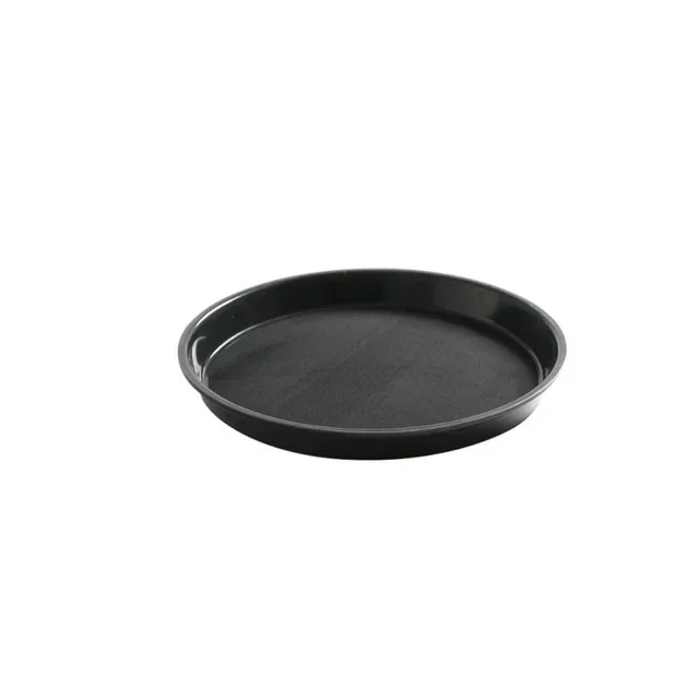 Bandeja Redonda con Borde Elevado en Polipropileno - Negro - 320 mm Ø