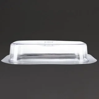 Bandeja Rectangular de Acero Inoxidable con Tapa Transparente