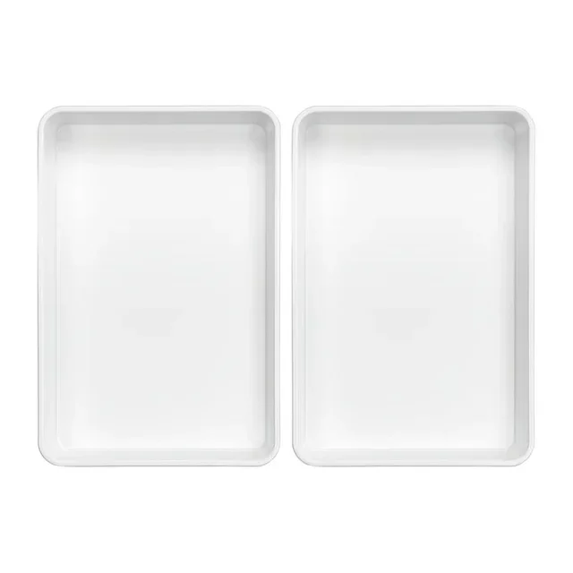 Melamine White Rectangular Tray - 150x300x17 mm - 5 Pieces