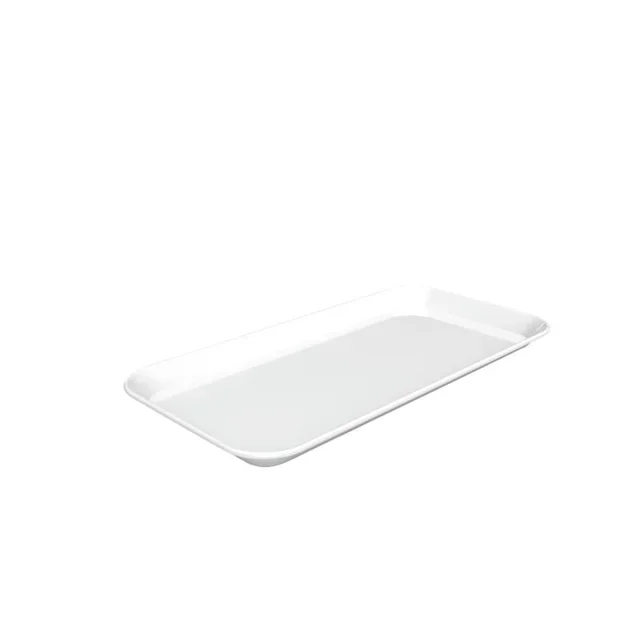Melamine White Rectangular Tray - 150x300x17 mm - 5 Pieces