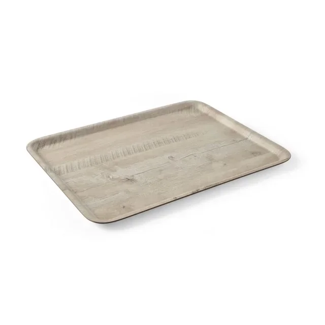 Melamine Serving Tray Light Wood Look - 53 x 37 cm