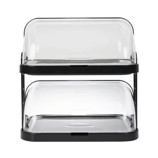 Cold Display Case with 2 Levels and Hinged Lid - 440 x 320 mm