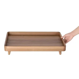 Acacia Wood Display Tray Gastronorm 1/1 Format with Feet