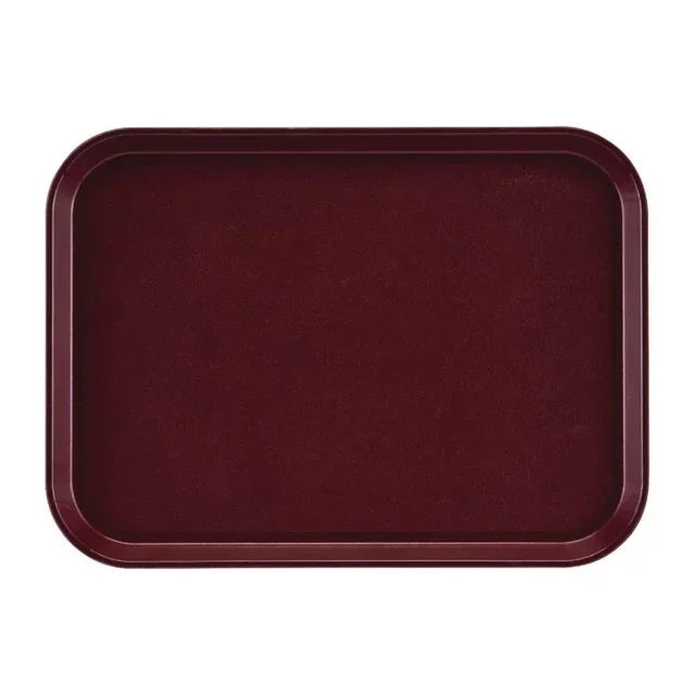Non-Slip Rectangular Fiberglass Tray Epictread Bordeaux 35 cm