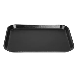 Non-Slip Rectangular Fiberglass Serving Tray Epictread Black 350 Mm