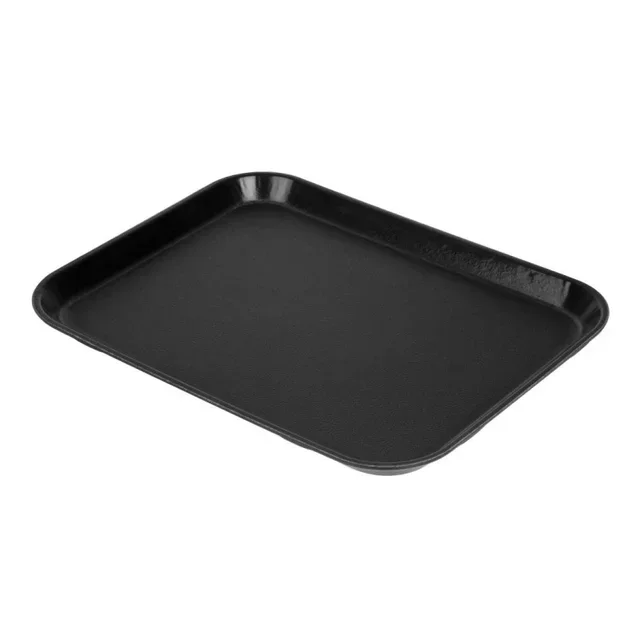 Non-Slip Rectangular Fiberglass Serving Tray Epictread Black 350 Mm