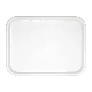 Tabuleiro de Serviço Fast-Food em Plástico Branco - Formato 345 x 265 mm