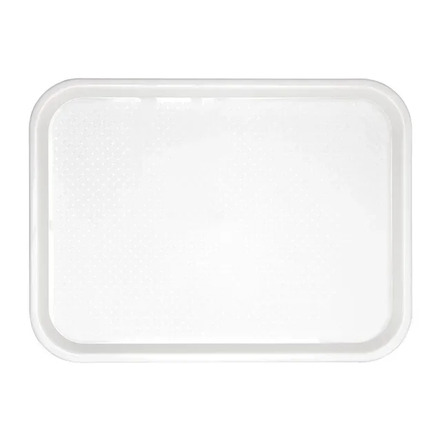 Fast Food Serving Tray White Plastic - 345 x 265 mm Format