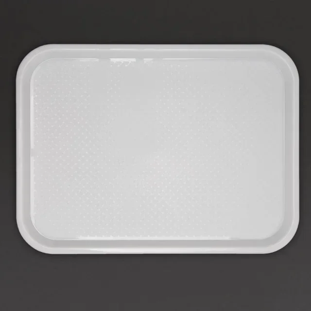 Fast Food Serving Tray White Plastic - 345 x 265 mm Format