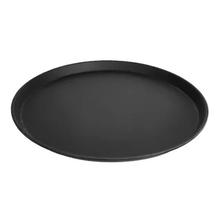 Round Anti-Slip Camtread Serving Tray Black Ø 405 mm Fiberglass