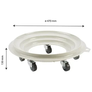 Base Giratoria con 5 Ruedas - Soporte Redondo Móvil