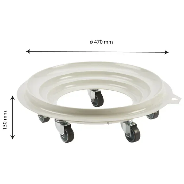 Base Giratoria con 5 Ruedas - Soporte Redondo Móvil