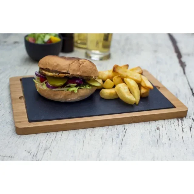 Slate Rectangular Tray 28 x 10 cm - Set of 2 Pieces