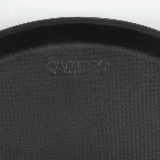 Bandeja de Servicio Redonda de Fibra de Vidrio Negra Ø 355 mm - Superficie Antideslizante Treadlite