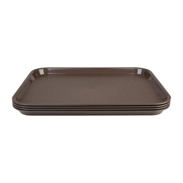 Brown Plastic Fast Food Serving Tray