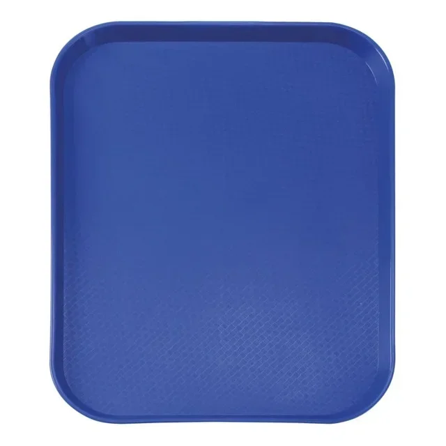 Small Rectangular Fast Food Serving Tray 265x345 mm - Blue Color