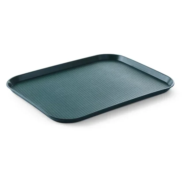 Rectangular Fast Food Serving Tray 450 x 350 mm - Large Green Format