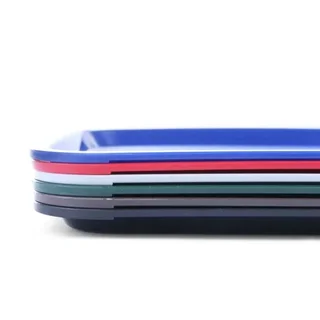 Fast Food Rectangular Serving Tray - Medium Size 415 x 305 mm - Grey Color