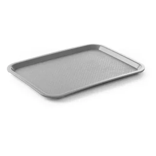 Fast Food Rectangular Serving Tray - Medium Size 415 x 305 mm - Grey Color