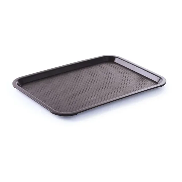 Medium Rectangular Fast Food Serving Tray - 415 x 305 mm - Brown Color