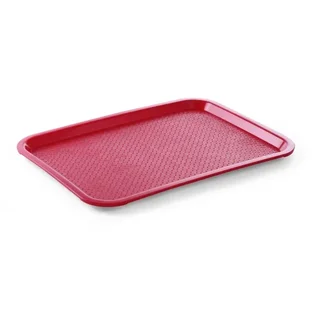 Plateau de Service Fast-Food Rectangulaire Rouge - 41,5 x 30,5 cm