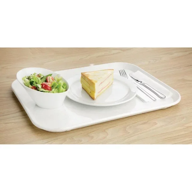 Plateau de Service en Fibre de Verre Gris Perle 355 x 460mm