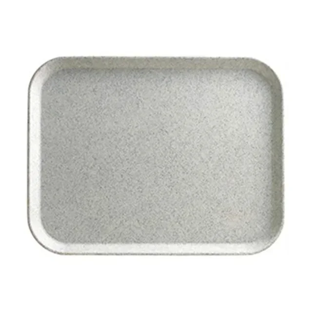 Service Tray 36x46 cm Smoked Speckled Polyester Raised Edges - Pack of 12