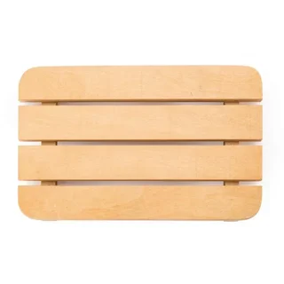 Natural Wood Slatted Serving Tray