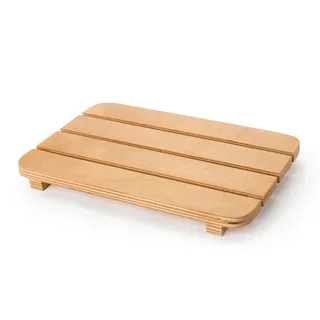 Natural Wood Slatted Serving Tray
