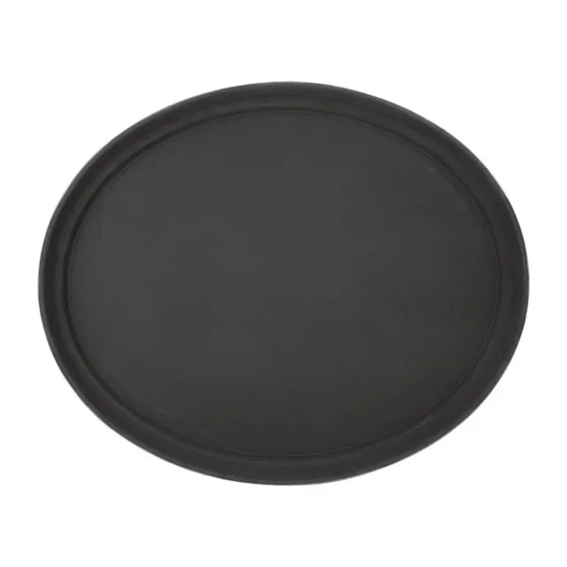 Rutschfestes Oval Serviertablett aus Kunststoff - 68,5 x 56 cm