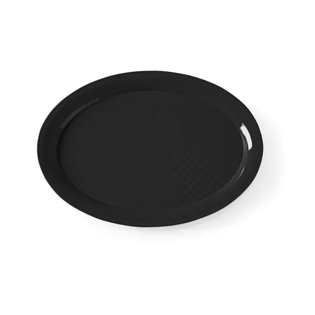 Oval Serving Tray for Fast Food - Black Color