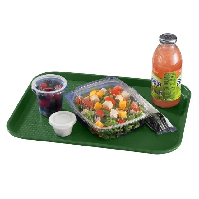 Green Rectangular Polypropylene Fast Food Serving Tray