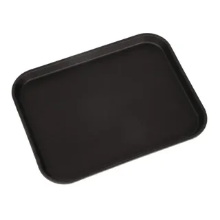 Bandeja de Servicio Rectangular Antideslizante Camtread de Fibra de Vidrio - Negra 45,7 cm