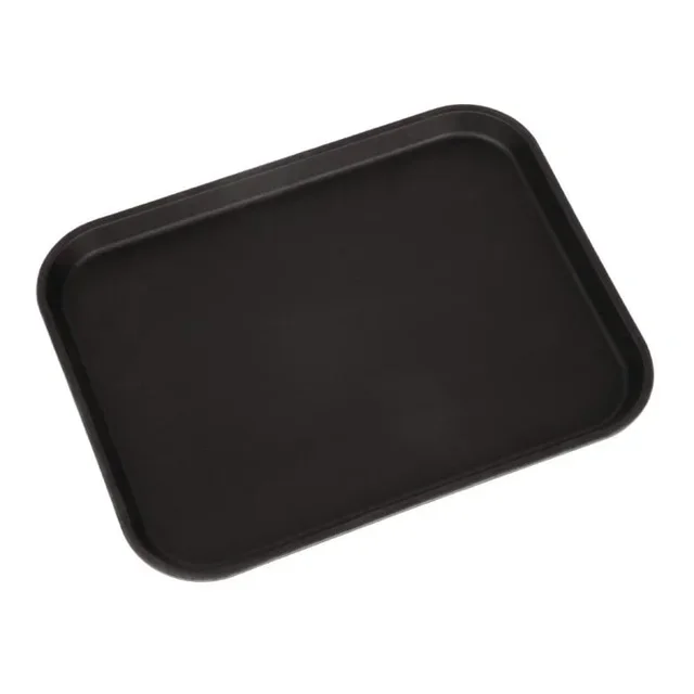 Bandeja de Servicio Rectangular Antideslizante Camtread de Fibra de Vidrio - Negra 45,7 cm