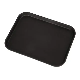 Bandeja de Servicio Rectangular Antideslizante Camtread de Fibra de Vidrio - Negra 45,7 cm