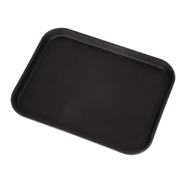 Bandeja de Servicio Rectangular Antideslizante Camtread de Fibra de Vidrio - Negra 45,7 cm